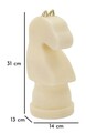 Statueta / figurina decorativa Horse, Mauro Ferretti, 14x13x31 cm, polirasina, alb/auriu