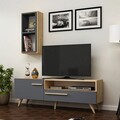 Comoda TV, Olivia, Zera, PAL, Stejar safir / Antracit