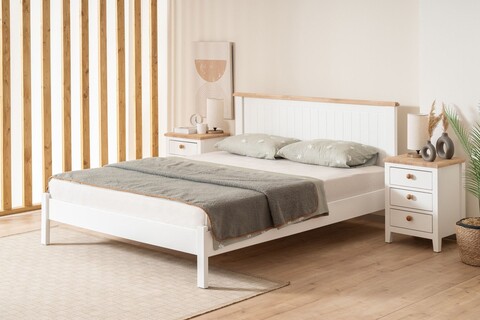 Pat dublu, Alfa Design, Blınk Modern Country, Stejar alb
