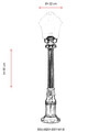 Lampadar de exterior, Avonni, 685AVN1322, Plastic ABS, Negru