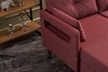 Coltar pe stanga Comfort, Balcab Home, 275x80x80 cm, lemn, rosu