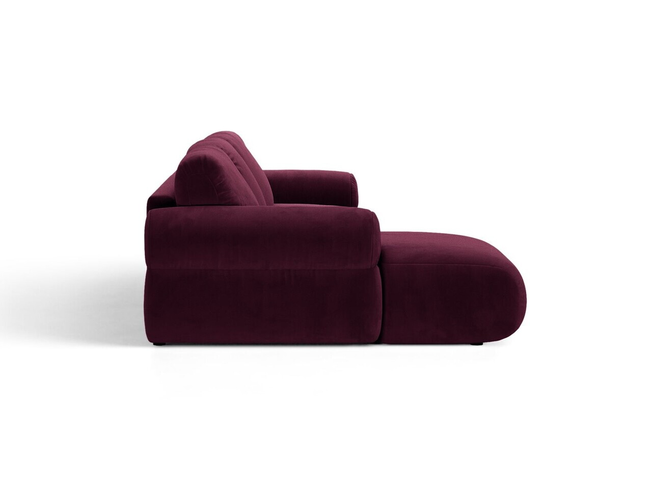 Coltar dreapta 6 locuri, Ophelia, Micadoni Home, 297x164x84 cm, catifea, bordo — imaginea 3