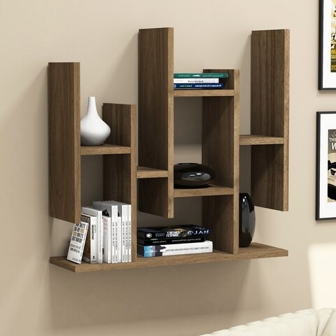 Raft pentru perete Flower, Puqa Design, 66.8×19.6×105 cm, maro mezoni.ro