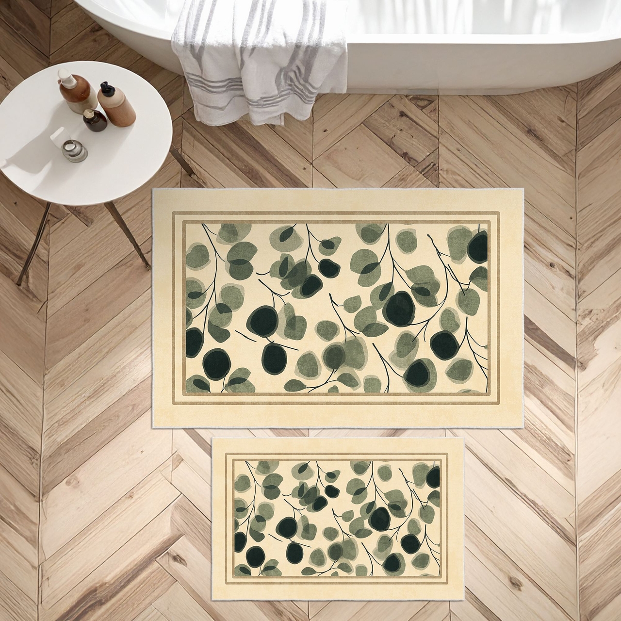 Set covorase de baie, L'essentiel Maison, Asr24, Bej