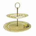 Platou etajat pentru prajituri, Limoni, Brandani, D27, portelan New Bone China