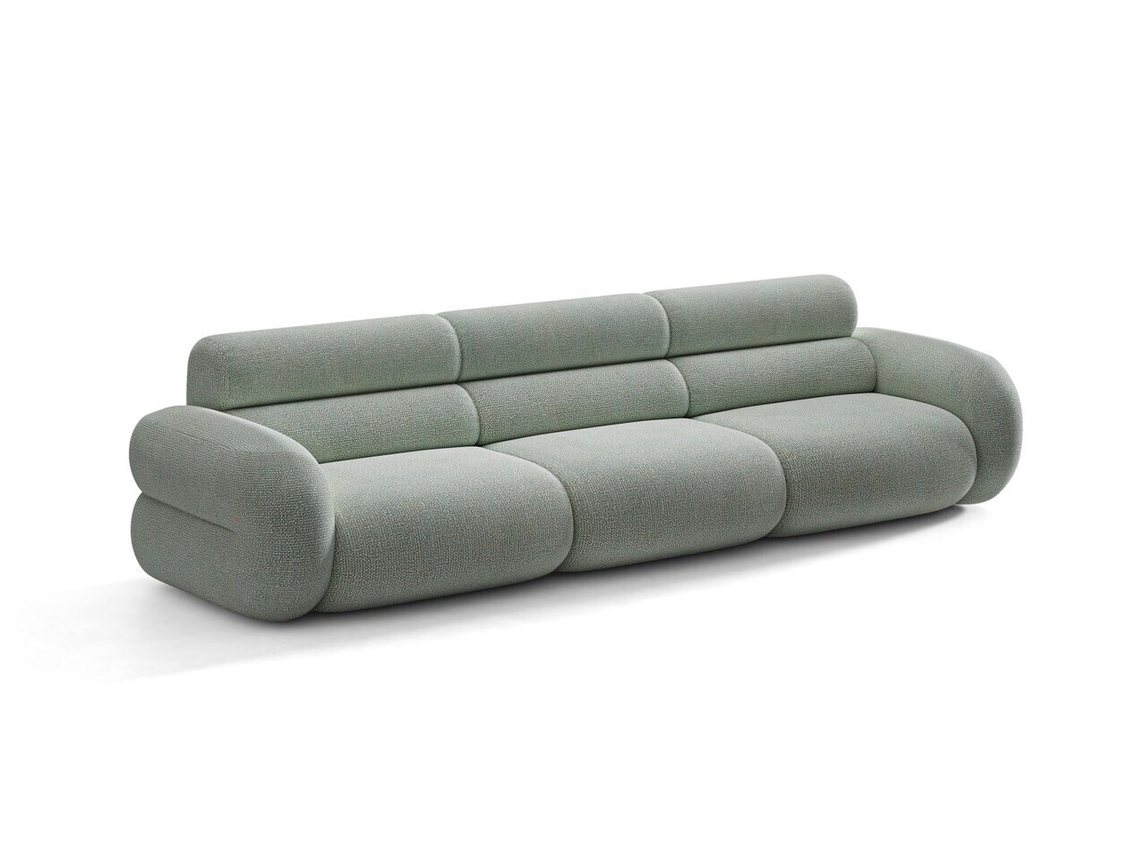 Canapea 4 locuri, Neo, Micadoni Home, 305x100x83 cm, tesatura Chenille Silencio, albastru muted — imaginea 6