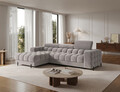 Coltar extensibil dreapta 3 locuri ELTAP, LT-04AU, Felro, 285x181x93 cm, lemn/poliester, gri