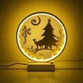 Lampa de masa, Shadow, 526SHD1141, Metal, Alb/Auriu