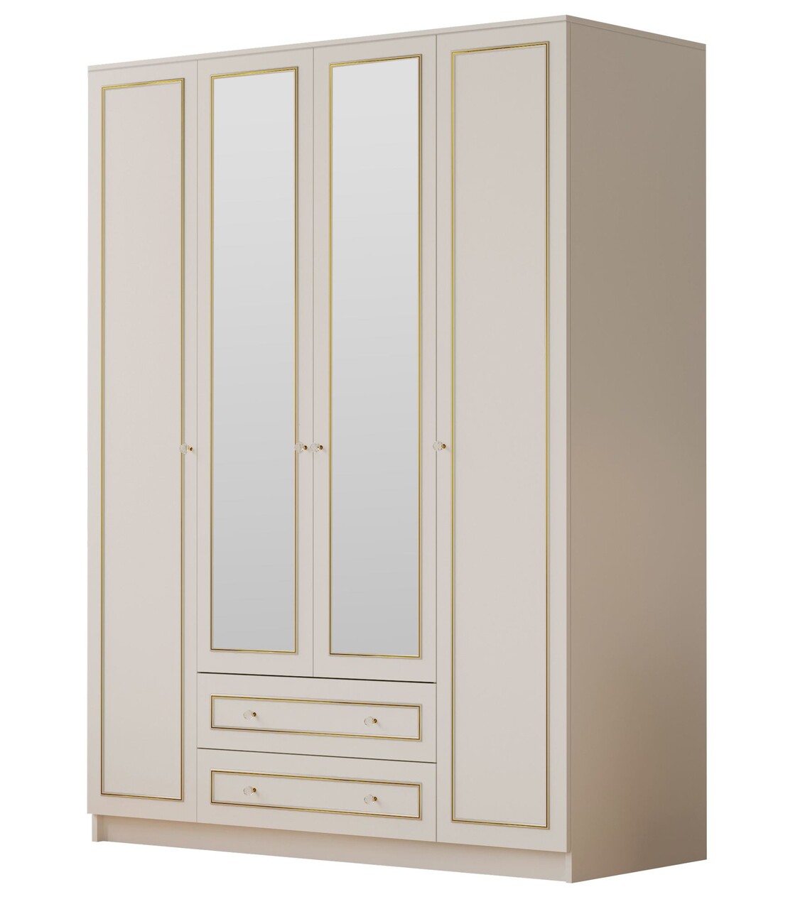 Dulap pentru haine, Rabi, Rb-079-02, 140x210x52 cm, Alb mat - 2 | YEO