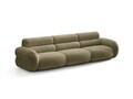 Canapea 4 locuri, Neo, Micadoni Home, 305x100x83 cm, tesatura Chenille, verde oliv deschis