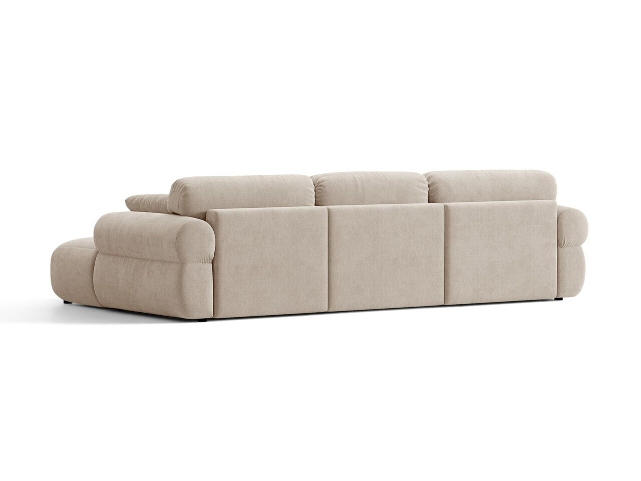 Coltar dreapta 6 locuri, Ophelia, Micadoni Home, 297x164x84 cm, tesatura structurata, bej — imaginea 4