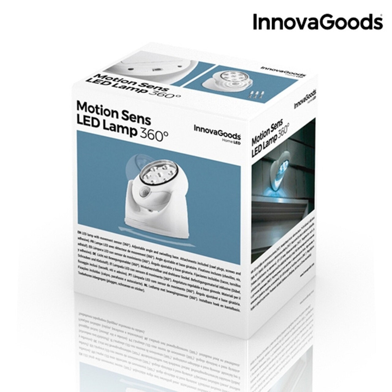 Lampa LED cu senzor de miscare InnovaGoods, rotire 360º