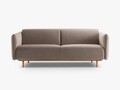 Canapea 3 locuri, Noomi-88, Micadoni Home, 196x94x75 cm, catifea, gri beton