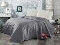 Cuvertura Double Pique, 220x240 cm, 100% bumbac, Sude, Whitney, gri