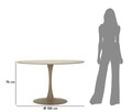 Masa dining Stockholm, Mauro Ferretti, 120x120x86 cm, MDF/fier, crem