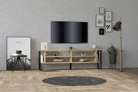 Comoda TV, Puqa Design, Cupe, 160×50.4×24.5 cm, PAL, Maro mezoni.ro