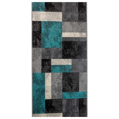 Traversa pentru hol Tovuz, Decorino, 60x100 cm, polipropilena, turcoaz