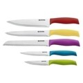 Set 5 cutite cu suport, Zokura, inox/polipropilena, multicolor/negru
