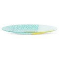 Set 12 farfurii, Fresh Summer, 20 cm - 25 cm, sticla, transparent/multicolor