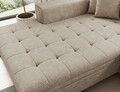 Coltar extensibil stanga 4 locuri ELTAP, Sol-13, Solange, 292x196x84 cm, lemn/poliester, bej deschis