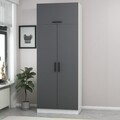 Dulap pentru haine, Minerva, Kale Anthracite, 90x235x52 cm, PAL, Antracit