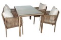 Set gradina/terasa 5 piese, My Interior, Otto, rattan/aluminiu, maro