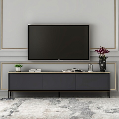 Comoda TV, Inarch, Imaj, 180 X 45.2 X 35 Cm, Pal Melaminat, Antracit