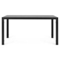 Set 4 scaune si masa dreptunghiulara mica Encore Mauro, 150x90x74, aluminiu, negru/gri