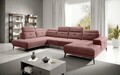 Coltar stanga 6 locuri ELTAP, LT-24LU, Bretan, 350x205x107 cm, lemn/poliester, roz inchis
