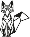 Decoratiune de perete, Fox, Metal, Dimensiune: 33 x 40 cm, Negru