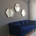 Set 3 oglinzi 3A405, Neostill, 52 x 60 cm, argintiu