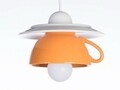 Pendul Afternoon tea, Deco Republic, E27, 1x60W, ceramica, portocaliu