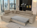 Coltar extensibil stanga 4 locuri ELTAP, LT-18AMO, Eridano, 275x202x88 cm, lemn/poliester, bej