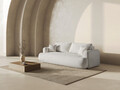 Canapea extensibila 3 locuri, Ella, Micadoni Home, 253x108x94 cm, tesatura boucle, bej deschis