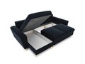 Coltar extensibil reversibil 4 locuri, Moghan, Micadoni Home, GL, 241x145x88 cm, catifea, albastru inchis