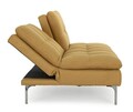 Canapea extensibila cu 3 locuri Leon, Bizzotto, 190 x 94 x 85 cm, lemn de eucalipt/otel/poliester, galben