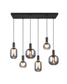 Lustra Diva, TRIO, 85x20x150 cm, 10W, 6x E27, metal, negru mat