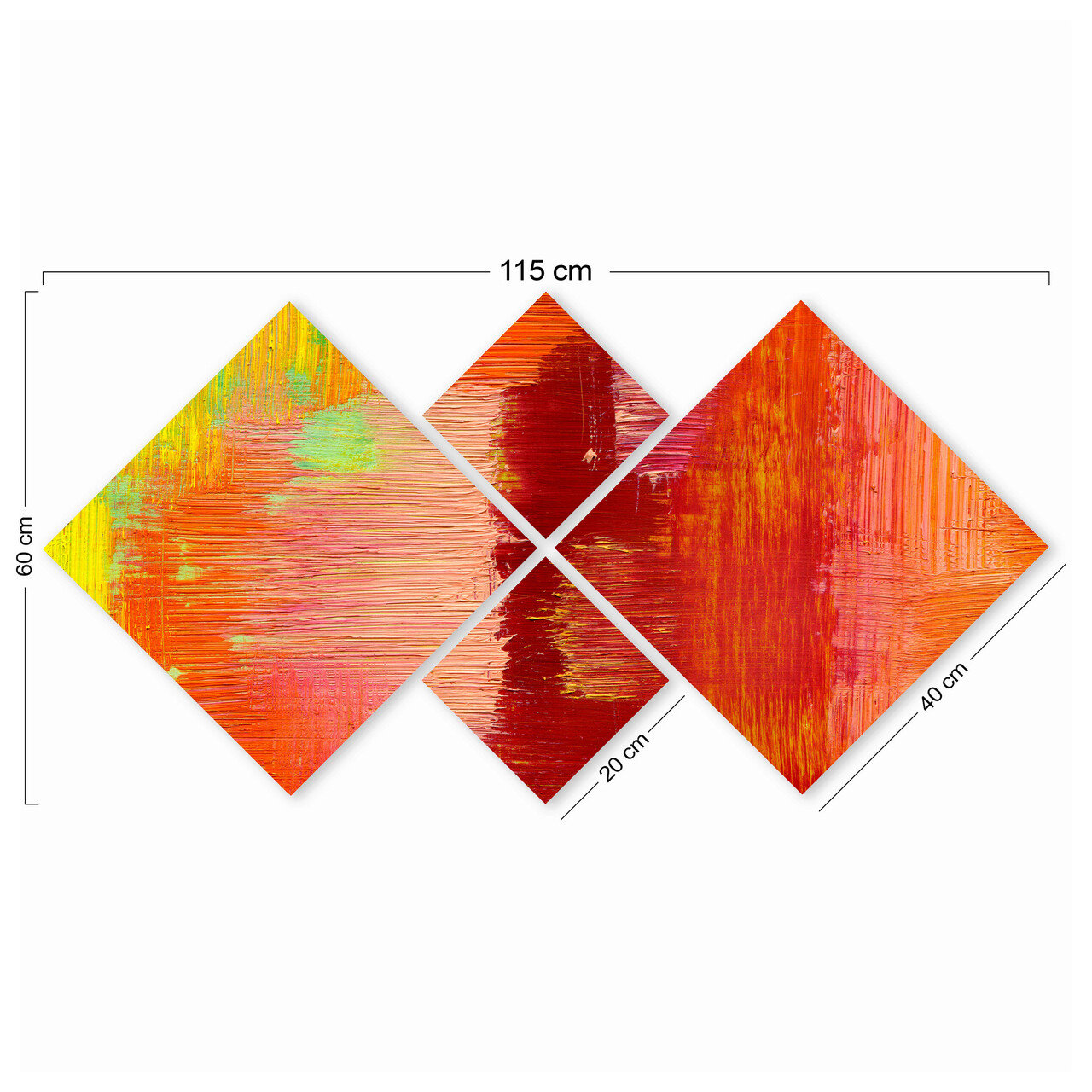 Set 4 tablouri decorative, 4MDF40428634, MDF, Imprimat UV, Multicolor
