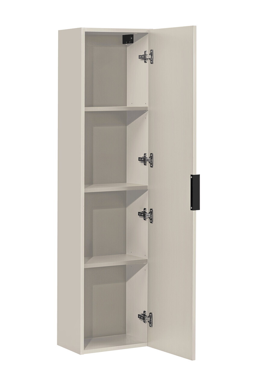 Dulap inalt cu usa, cu fixare pe perete, Adel Cashmere, Comad, 35x25x140 cm, MDF/PAL laminat, casmir mat — imaginea 2