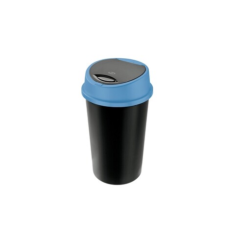 Cos de gunoi bingo cu capac push, colectare selectiva, plastic, 25 l, albastru