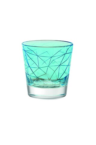 Set 6 pahare whisky, vidivi, dolomiti, 370 ml, sticla, albastru