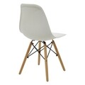 Scaun Julia, Pakoworld, 46x50x82 cm, lemn de fag/polipropilena, alb