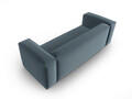 Canapea 4 locuri, Mackay, Cosmopolitan Design, 230x94x73 cm, catifea, albastru