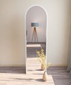 Oglinda decorativa, Siam, Emma, 50x160x2.2 cm, MDF , Alb