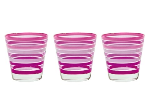 Set 3 pahare, Chic&Shock, Excelsa, 300 ml, sticla, lila