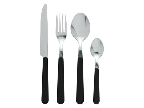 Poza Set tacamuri 24 piese, Jolly, Excelsa, inox, negru