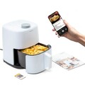 Friteuza cu aer fara ulei InnovaGoods, Fryinn Lite 2000, 25 x 25.5 x 21.5 cm, 2 L, 1200W, alb