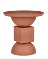 Masuta de cafea Alka, Bizzotto, Ø40.5 x 41.5 cm, otel, finisaj mat, teracota