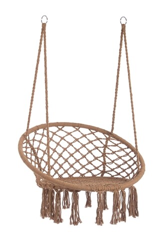 Hamac tip scaun Bang, Bizzotto, Ø81 x 128 cm, policoton, maro Gradina