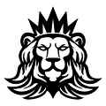 Decoratiune de perete, Lion 2, Metal, Dimensiune: 60 x 57 cm, Negru